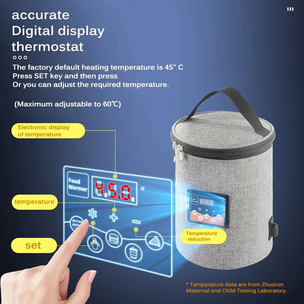 Car Outdoor Multifunctional Baby Bottle Warmer Wet Wipes Food Heating And Insulation Bag Milk Warmer With Adjustable Temperature
Car Outdoor Multifunctional Baby Bottle Warmer Wet Wipes Food Heating And Insulation Bag Milk Warmer With Adjustable Temperature