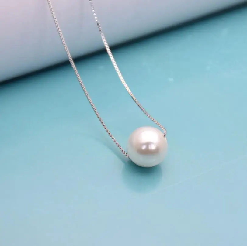 925 Sterling Silver Jewelry Simple Hot Fashion 10mm Pearl Chain Necklace kolye collares bijoux femme S-N55
925 Sterling Silver Jewelry Simple Hot Fashion 10mm Pearl Chain Necklace kolye collares bijoux femme S-N55