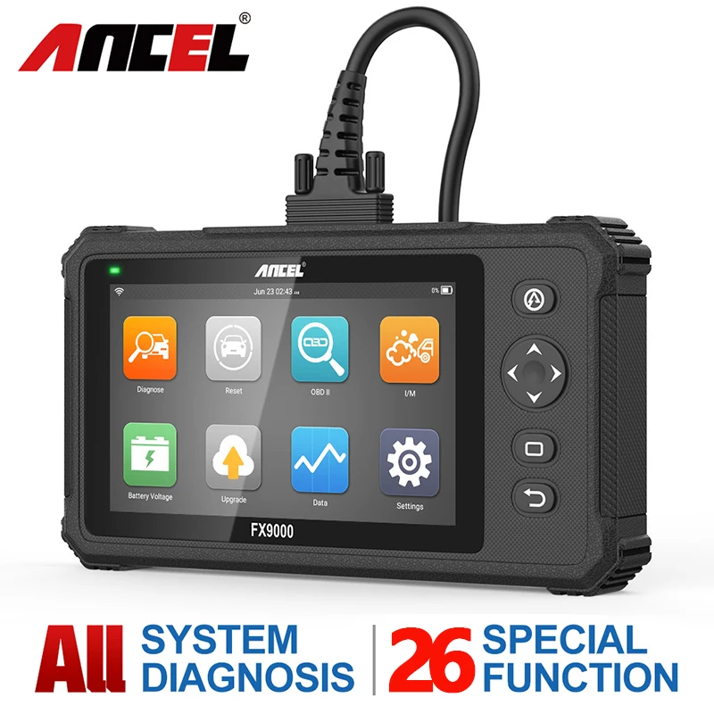 Автомобильный полнофункциональный диагностический инструмент ANCEL FX9000 OBD2, считыватель кодов, сканер, многоязычный, с 26 специальными функция...
Автомобильный полнофункциональный диагностический инструмент ANCEL FX9000 OBD2, считыватель кодов, сканер, многоязычный, с 26 специальными функция...