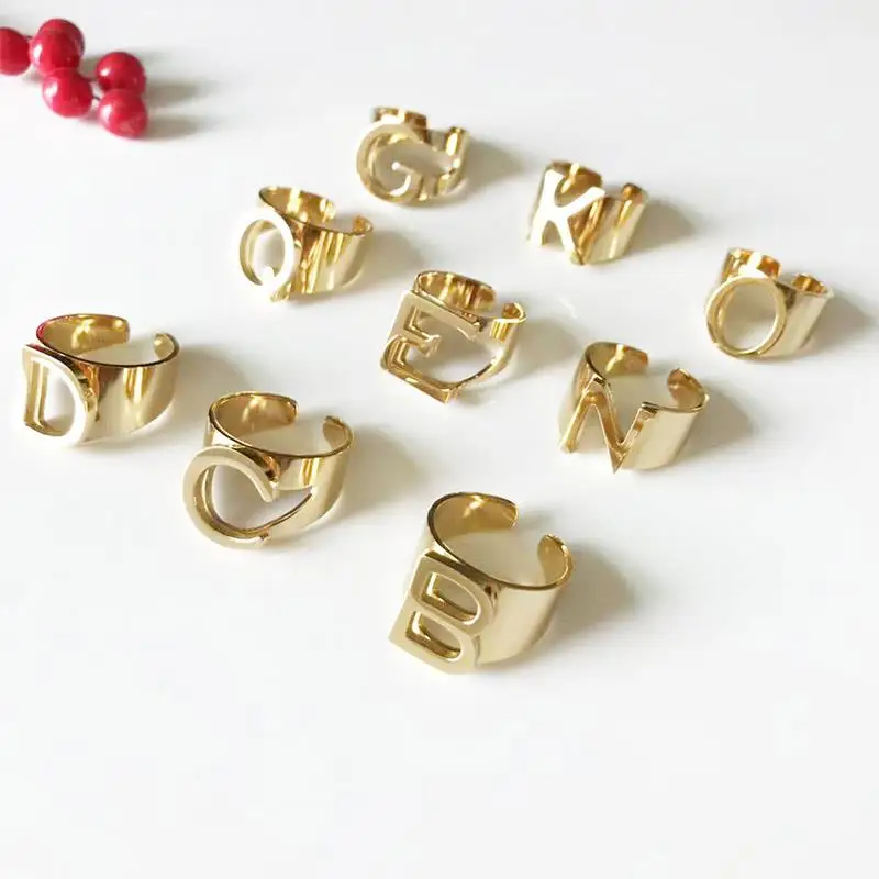 Silvery Gold English 26 Letters Ring With Adjustable Opening For Women Stainless Steel Jewelry Gifts
Silvery Gold English 26 Letters Ring With Adjustable Opening For Women Stainless Steel Jewelry Gifts