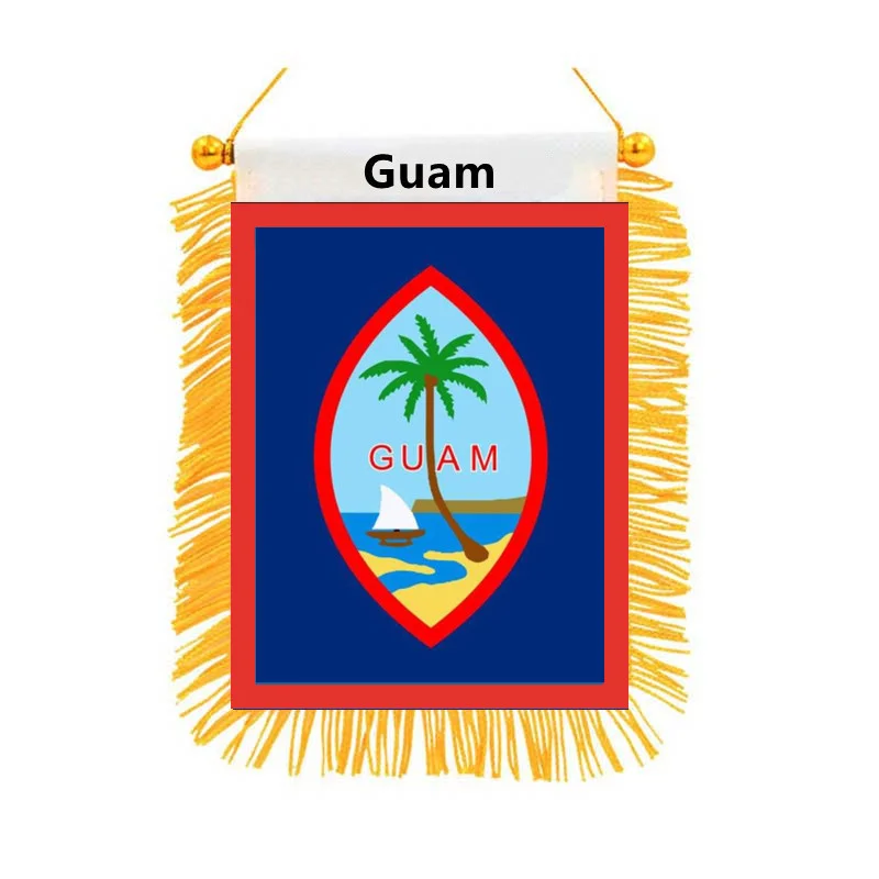 Mini Guam National Flag Banner Rearview Mirror Fringed Double Sided Guam Car Mini Flags
Mini Guam National Flag Banner Rearview Mirror Fringed Double Sided Guam Car Mini Flags