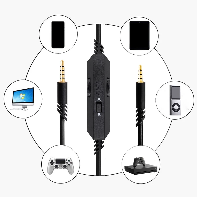 Кабель AUX аудио кабель для наушников дюйма для наушников logitech-Astro A10 A40 A30
Кабель AUX аудио кабель для наушников дюйма для наушников logitech-Astro A10 A40 A30