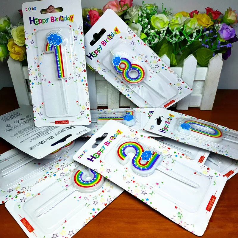 New 1pc Birthday Number Candles Colorful Rainbow Number Happy Birthday Cake Candles Baking Party Decoration Scene Candles
New 1pc Birthday Number Candles Colorful Rainbow Number Happy Birthday Cake Candles Baking Party Decoration Scene Candles