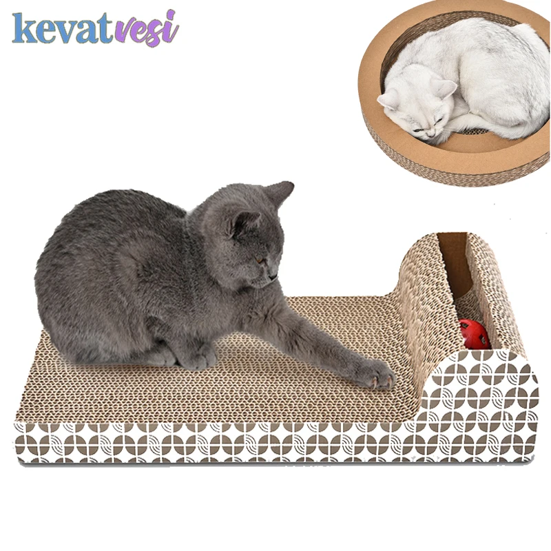 Cat Scratcher Board Corrugated Paper Toys With Bells Catnip Cat Scratcher Toy Grinding Nails Protect Furniture Pet Products
Cat Scratcher Board Corrugated Paper Toys With Bells Catnip Cat Scratcher Toy Grinding Nails Protect Furniture Pet Products