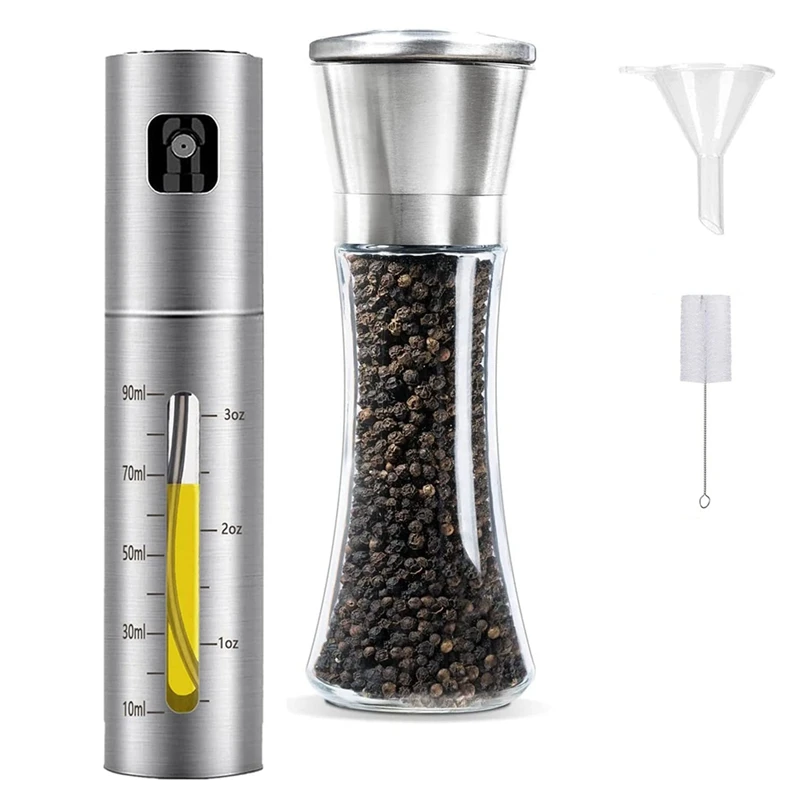 Olive Oil Sprayer for Cooking,Oil Spray Bottle Kitchen Oil Mister Oil Spritzer for Salad,Include Pepper Grinder
Olive Oil Sprayer for Cooking,Oil Spray Bottle Kitchen Oil Mister Oil Spritzer for Salad,Include Pepper Grinder