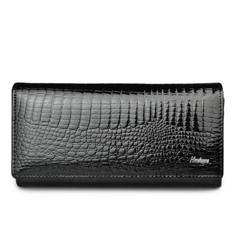 WR Patent Leather Ladies Purse Leather Bag Women's Coin Purse Fashion Crocodile Pattern Large-capacity Purse Women's Clutch Bag
WR Patent Leather Ladies Purse Leather Bag Women's Coin Purse Fashion Crocodile Pattern Large-capacity Purse Women's Clutch Bag