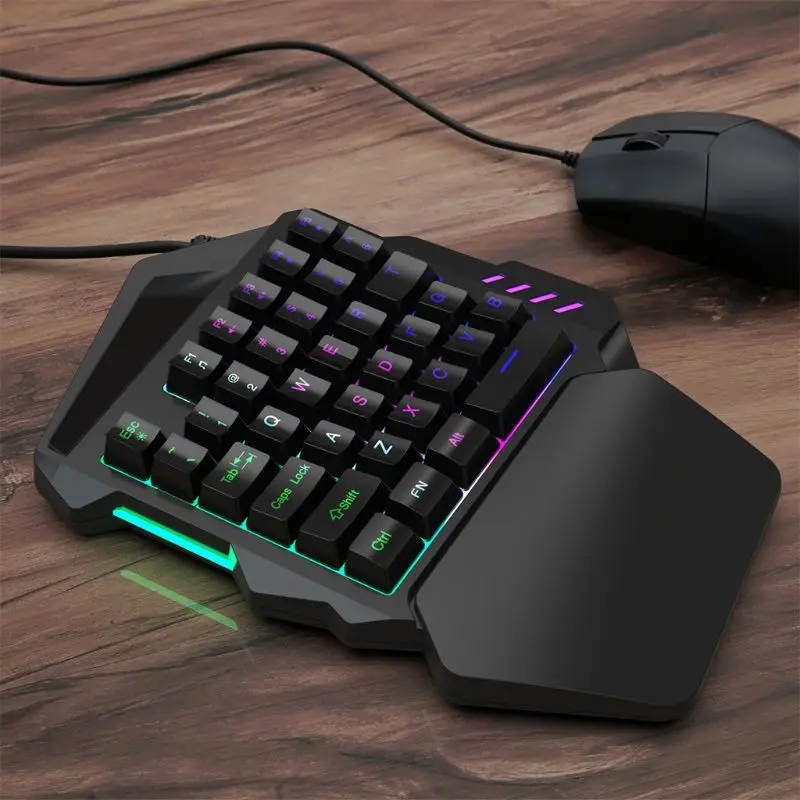 One-Handed Keyboard Portable Colorful Backlit One Hand Mechanical Wired Gaming Keyboard
One-Handed Keyboard Portable Colorful Backlit One Hand Mechanical Wired Gaming Keyboard