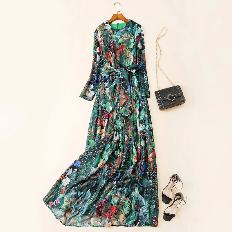 2020 Spring women's high quality 65% silk maxi dress Fashion long sleeves elegant bohemian dress B404
2020 Spring women's high quality 65% silk maxi dress Fashion long sleeves elegant bohemian dress B404