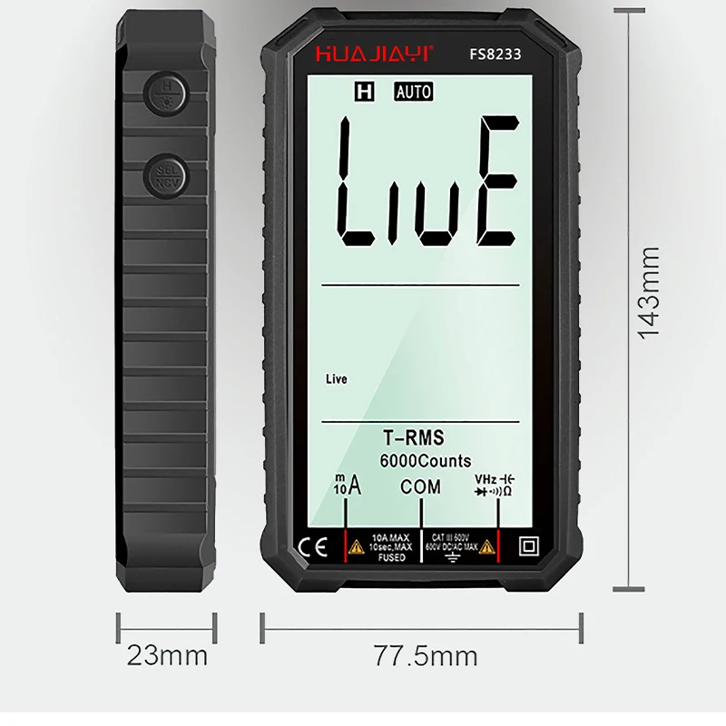 Generation 600V Digital Multimeter Ture RMS AC DC NCV Smart Multimetro Tester Ohm Capacitance Hz Voltage Meter Multimeter
Generation 600V Digital Multimeter Ture RMS AC DC NCV Smart Multimetro Tester Ohm Capacitance Hz Voltage Meter Multimeter