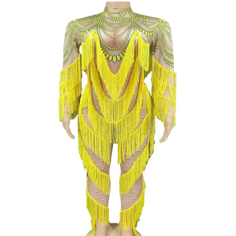 Women Tassels Jumpsuit Romper Long Sleeve Tassel Latin Dance Costume Clubwear Party Outfit Stage Performance Clothes for Female
Women Tassels Jumpsuit Romper Long Sleeve Tassel Latin Dance Costume Clubwear Party Outfit Stage Performance Clothes for Female