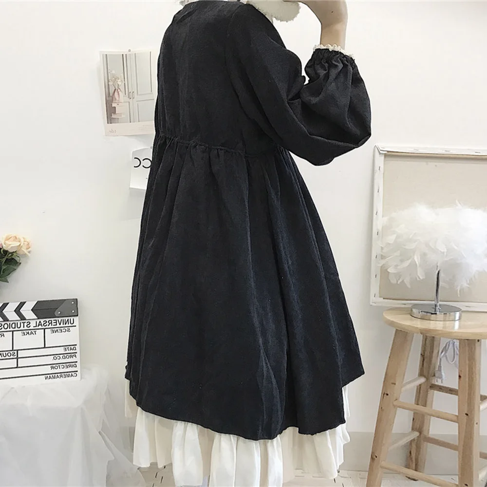Korea Japan Student Girls Cute Lolita Dresses Women Sweet Patchwork Long Sleeve black dress Spring Autumn Casual Cosplay Chic
Korea Japan Student Girls Cute Lolita Dresses Women Sweet Patchwork Long Sleeve black dress Spring Autumn Casual Cosplay Chic