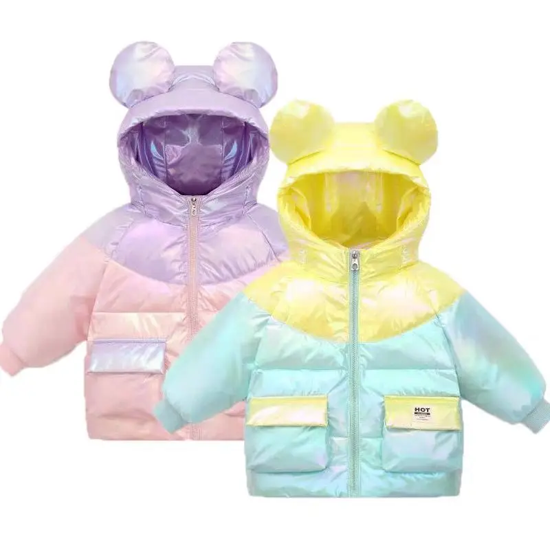 2021 Winter Children Jacket Baby Boy Girl Parka Clothes Colorful Bright Surface White Duck Down Warm Kids 2-6Y Hooded Outerwear 
2021 Winter Children Jacket Baby Boy Girl Parka Clothes Colorful Bright Surface White Duck Down Warm Kids 2-6Y Hooded Outerwear