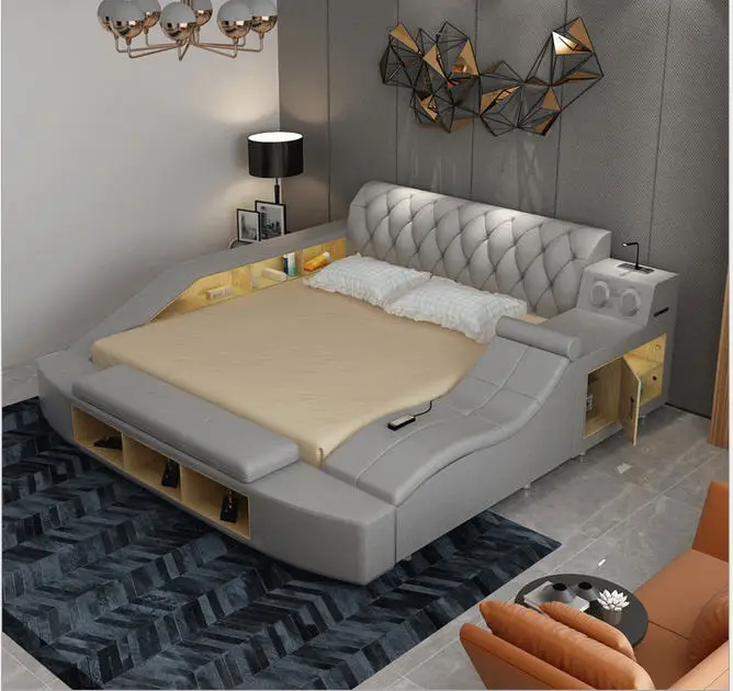 Real Genuine leather bed Soft Beds Bedroom camas muebles de dormitorio yatak mobilya quarto massage speaker bluetooth storage
Real Genuine leather bed Soft Beds Bedroom camas muebles de dormitorio yatak mobilya quarto massage speaker bluetooth storage