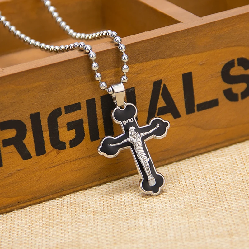The enamel cross Jesus Stainless Steel Necklace for Women Silver Color Stainless Steel Necklace Jewelry collares mujer
The enamel cross Jesus Stainless Steel Necklace for Women Silver Color Stainless Steel Necklace Jewelry collares mujer