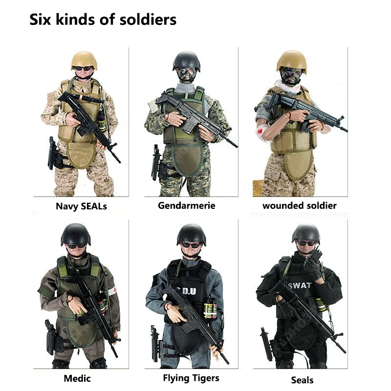 

Free Shopping 30cm 1/6 Solider Forces Figure Model Military Army Combat Swat Police Soldier ACU Action Figure Toys For Kids Gift