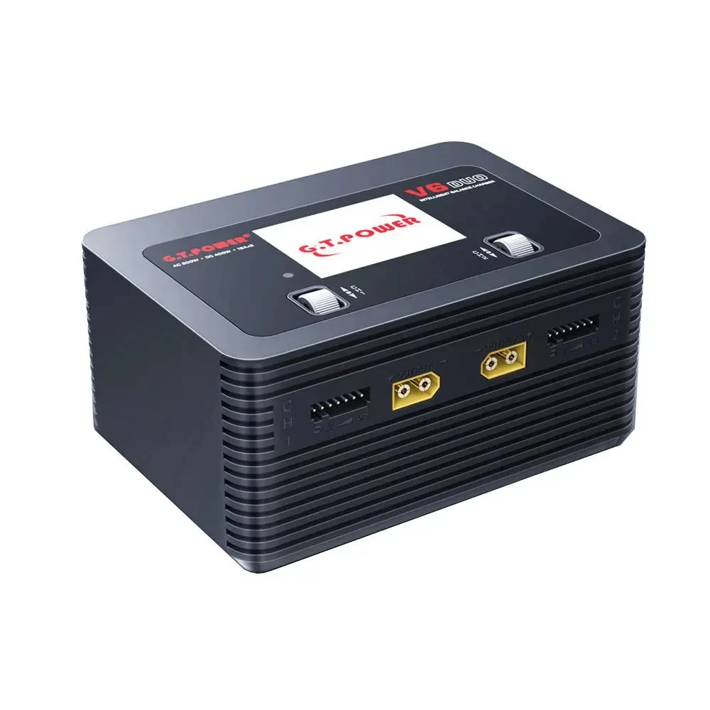 New style G.T.Power V6 DUO AC 200W DC 400W 2X16A Battery Charger Discharger for 1-6S Lipo Battery - US Plug
New style G.T.Power V6 DUO AC 200W DC 400W 2X16A Battery Charger Discharger for 1-6S Lipo Battery - US Plug