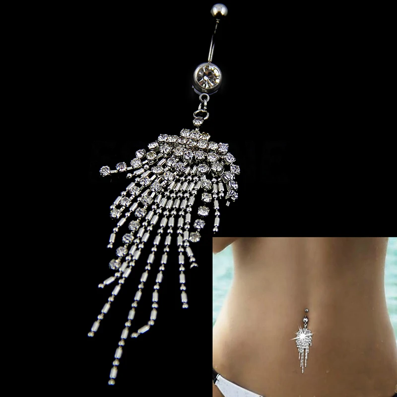 Hot Rhinestone Tassel Navel Dangle Button Belly Ring Bar Body Piercing Jewelry Stainless Steel Rhinestone
Hot Rhinestone Tassel Navel Dangle Button Belly Ring Bar Body Piercing Jewelry Stainless Steel Rhinestone