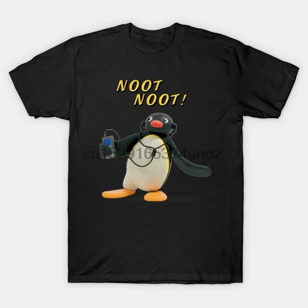 Мужская футболка Pingu Noot Motherfu kers винтажная с коротким рукавом хлопковая Футболка