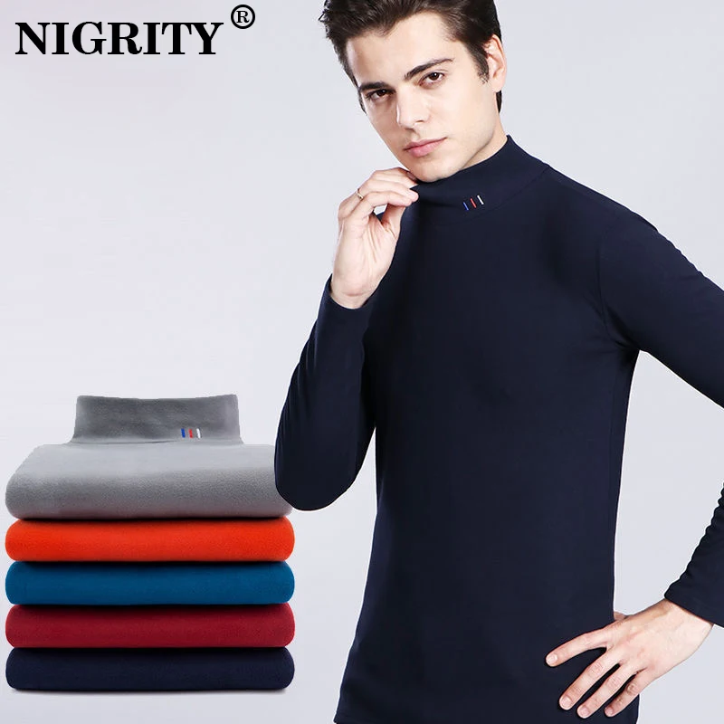 NIGRITY 2019 Men Casual High collar Pullover Men Autumn Slim Fit Long Sleeve bottoming Shirt Men's keep warm shirt
NIGRITY 2019 Men Casual High collar Pullover Men Autumn Slim Fit Long Sleeve bottoming Shirt Men's keep warm shirt