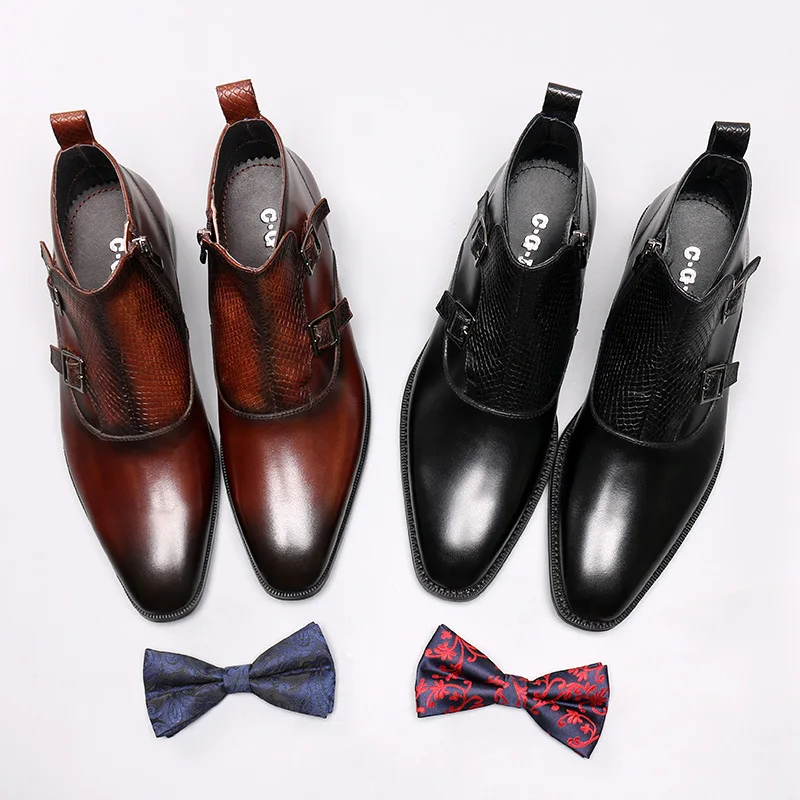 Luxury ankle Boots lace up oxfords Genuine Leather Men's Ankle Boots High top Brown Black Shoes outdoor Basic Boots Men
Luxury ankle Boots lace up oxfords Genuine Leather Men's Ankle Boots High top Brown Black Shoes outdoor Basic Boots Men