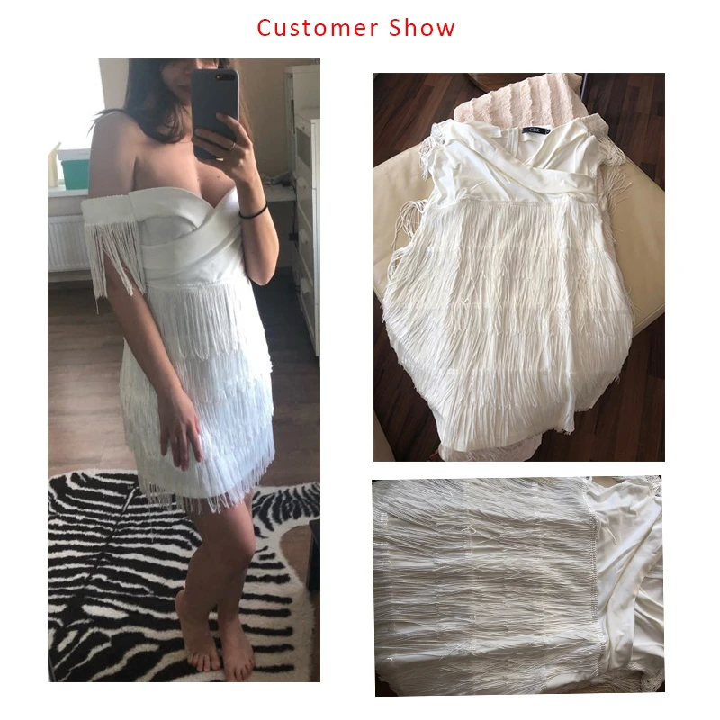 Feditch 2021 White Tassel Sexy Dress Women Backless Off Shoulder Short Mini Summer Dress Elegant Bodycon Party Dresses Vestidos 
Feditch 2021 White Tassel Sexy Dress Women Backless Off Shoulder Short Mini Summer Dress Elegant Bodycon Party Dresses Vestidos
