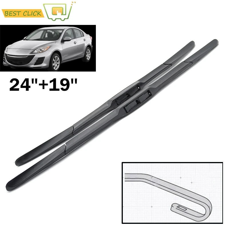 Misima Windshield Windscreen Wiper Blades For Mazda 3 MK 2 2009 2010 2011 2012 2013 Fit Hook Arms Front Window Wiper 24" & 19"
Misima Windshield Windscreen Wiper Blades For Mazda 3 MK 2 2009 2010 2011 2012 2013 Fit Hook Arms Front Window Wiper 24" & 19"