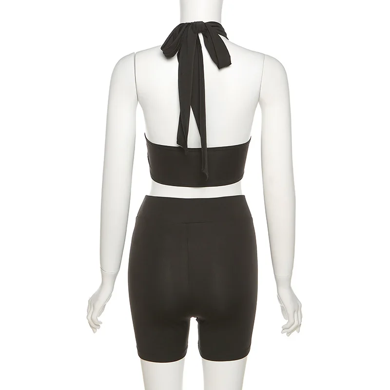 Summer Clothes For Women Casual Outfit Wrap Halter Bandage Top Shorts Sets 2 Piece Fitness Suit Sportswear Ladies Yoga Clothing
Summer Clothes For Women Casual Outfit Wrap Halter Bandage Top Shorts Sets 2 Piece Fitness Suit Sportswear Ladies Yoga Clothing