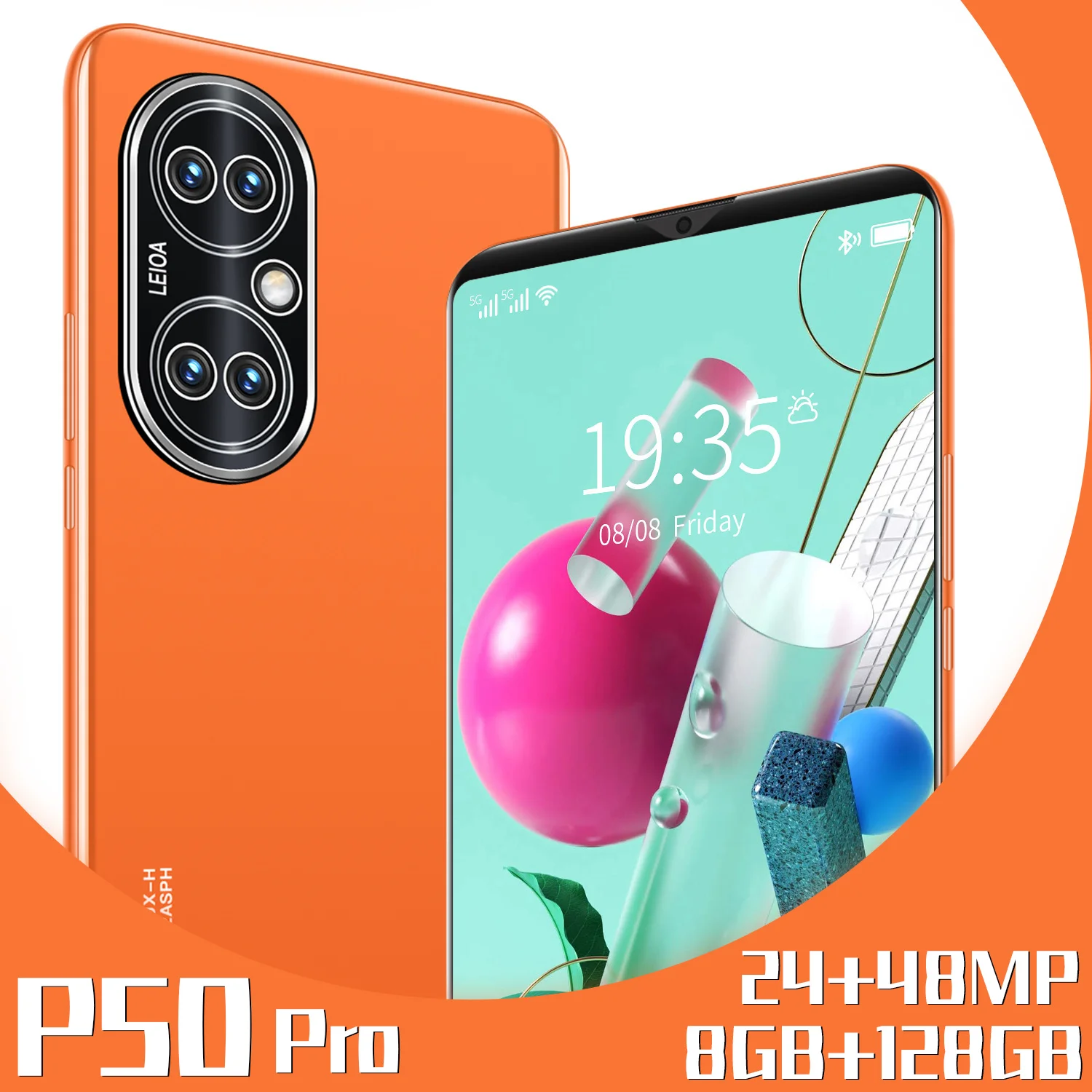 Global Version 2021 Cheap Smart Phone P50Pro 6.3 Inch Fingerprint ID 5000mAh 10 Core Mobile 8+128GB Cell Phone MTk6595 Celular
Global Version 2021 Cheap Smart Phone P50Pro 6.3 Inch Fingerprint ID 5000mAh 10 Core Mobile 8+128GB Cell Phone MTk6595 Celular