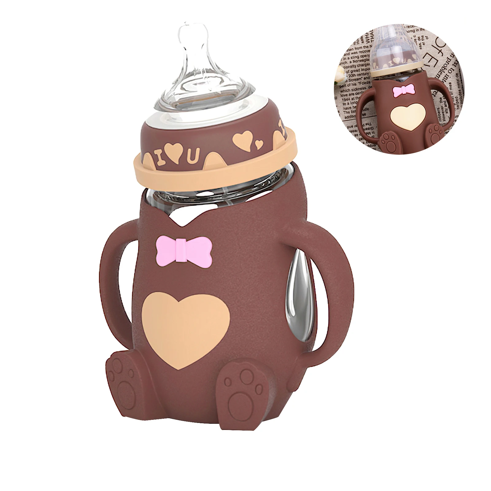 240ml Baby Bottles And Drinking Cup Dual-Purpose Safe Silicone Milk Newborn Drink Training Feeding Bottle With Handle BPA Free
240ml Baby Bottles And Drinking Cup Dual-Purpose Safe Silicone Milk Newborn Drink Training Feeding Bottle With Handle BPA Free
