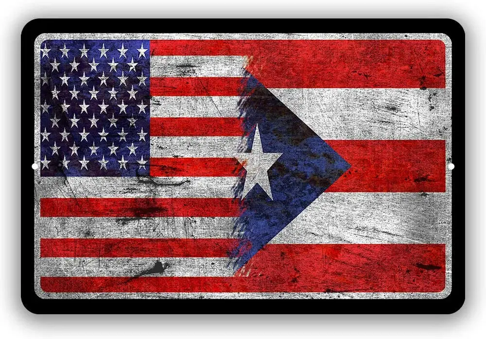 Puerto Rico Country Flag vs USA Man Cave Metal Decor Tin Sign Indoor and Outdoor use 8"x12" or 12"x18"
Puerto Rico Country Flag vs USA Man Cave Metal Decor Tin Sign Indoor and Outdoor use 8"x12" or 12"x18"