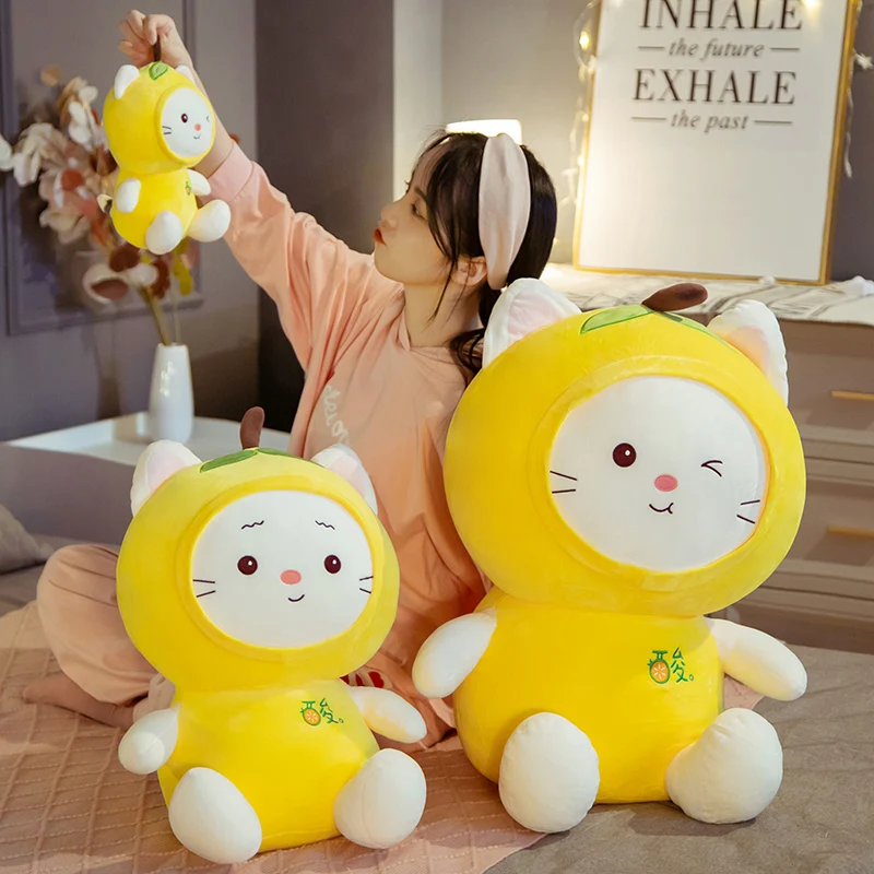 Cute Yellow Lemon Cat Plush Toys Cartoon Stuffed Soft Animal Sitting Cat Dolls Birthday Christmas Gift for Children Girls
Cute Yellow Lemon Cat Plush Toys Cartoon Stuffed Soft Animal Sitting Cat Dolls Birthday Christmas Gift for Children Girls