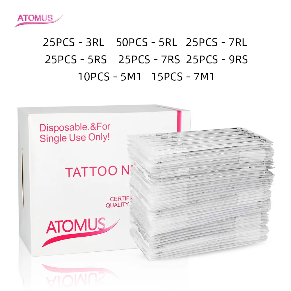 200pcs Disposable Tattoo Needles Mixed Assorted Sterilized 3RL 5RL 7RL 5RS 7RS 9RS 5M1 7M1 for Tattoo Machine Grip
200pcs Disposable Tattoo Needles Mixed Assorted Sterilized 3RL 5RL 7RL 5RS 7RS 9RS 5M1 7M1 for Tattoo Machine Grip