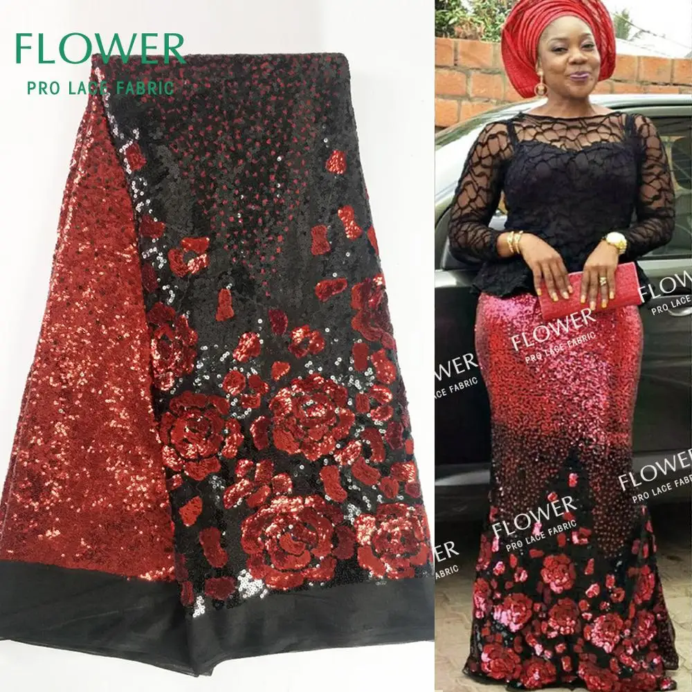 Red Flower Sequined Embroidered Mesh Net Lace Fabrics Guinea African Wedding Bride And Bridegroom Dress Sewing Sequins Fabrics
Red Flower Sequined Embroidered Mesh Net Lace Fabrics Guinea African Wedding Bride And Bridegroom Dress Sewing Sequins Fabrics