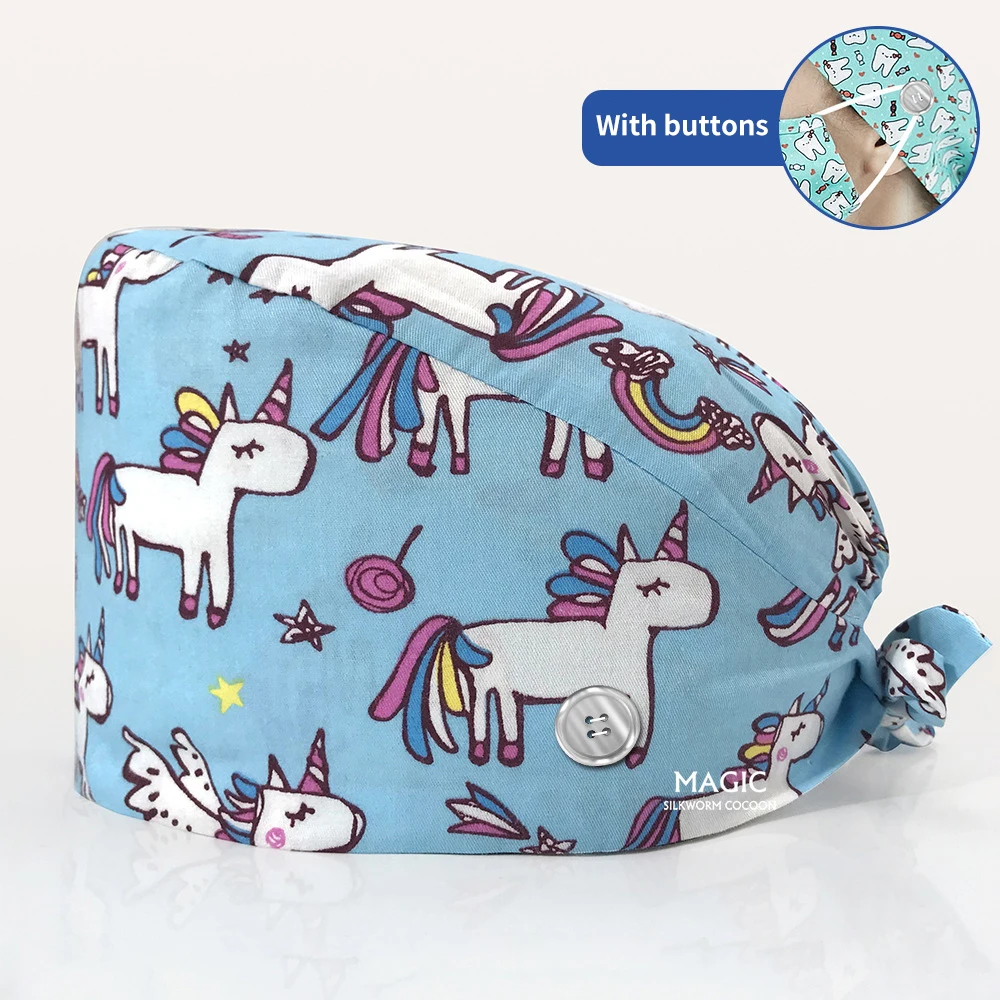 New fashion cotton cartoon print Buttons hat adjustable work cap beauty salon nursing cap male surgical hat wholesale scrub caps
New fashion cotton cartoon print Buttons hat adjustable work cap beauty salon nursing cap male surgical hat wholesale scrub caps