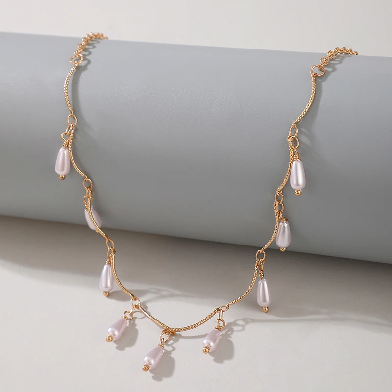 Docona Elegant Water Drop Pearl Pendant Necklace for Women Bohemian Gold Color Alloy Clavicle Chain Charming Jewelry Gift 15375
Docona Elegant Water Drop Pearl Pendant Necklace for Women Bohemian Gold Color Alloy Clavicle Chain Charming Jewelry Gift 15375