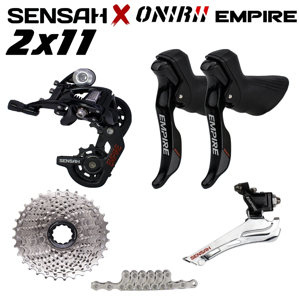 SENSAH EMPIRE 2x11 Speed Shifter / Rear Derailleurs + Front Derailleurs Cassette Groupset For Road Bike Bicycle UT 105 R7000 New
SENSAH EMPIRE 2x11 Speed Shifter / Rear Derailleurs + Front Derailleurs Cassette Groupset For Road Bike Bicycle UT 105 R7000 New