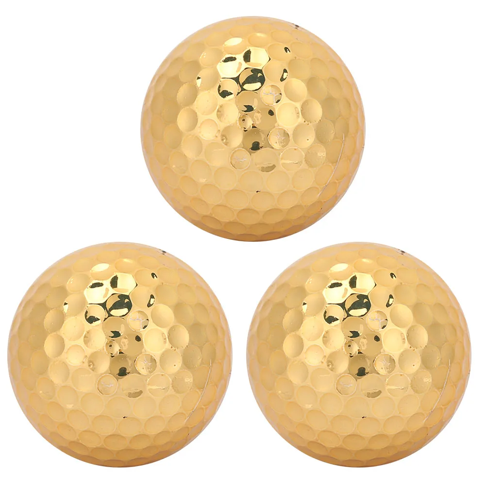 3Pcs Gold Rubber Golf Balls Outdoor Exercise Sports Equipment Sports And Leisure Electroplating Golf Ball
3Pcs Gold Rubber Golf Balls Outdoor Exercise Sports Equipment Sports And Leisure Electroplating Golf Ball