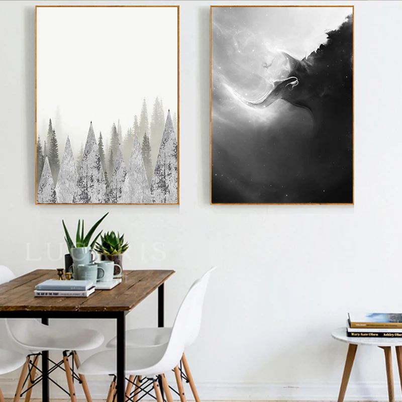 Nordic Decoration Home Misty Forest Canvas Painting Wilderness Wall Art Natural Landscape Posters and Prints Living Room Decor
Nordic Decoration Home Misty Forest Canvas Painting Wilderness Wall Art Natural Landscape Posters and Prints Living Room Decor