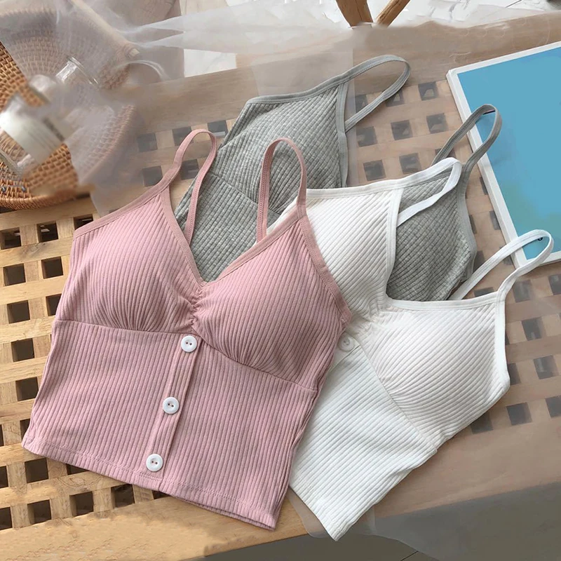 Women Tank Crop Top Sexy Knitted Tops Camisole Massage Pad Underwear Female Crop Top Backless Sleeveless Intimate Lingerie Femme
Women Tank Crop Top Sexy Knitted Tops Camisole Massage Pad Underwear Female Crop Top Backless Sleeveless Intimate Lingerie Femme