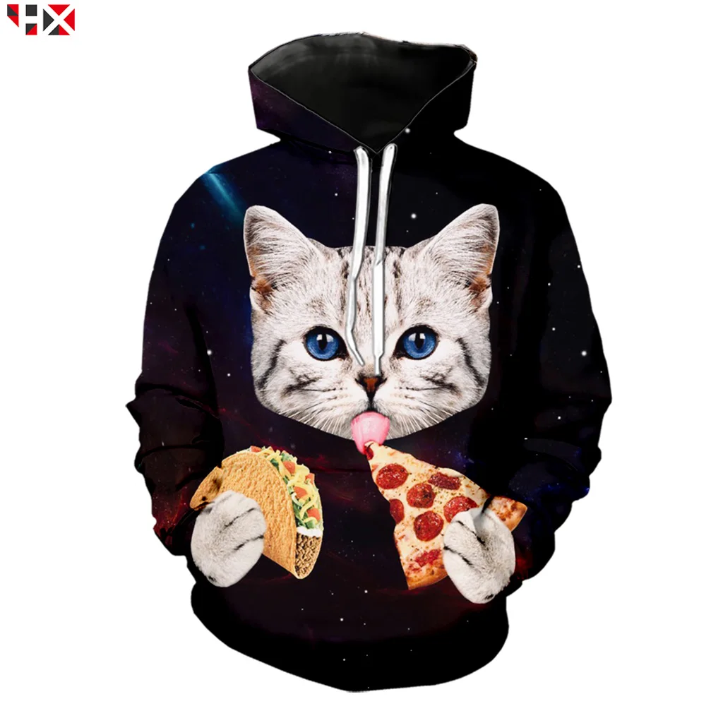 Be Kind To Animals Space Cat 3D Print Pizza Cat Harajuku Sweatshirt Hoodies Men Women Autumn Casual Streetwear HX968
Be Kind To Animals Space Cat 3D Print Pizza Cat Harajuku Sweatshirt Hoodies Men Women Autumn Casual Streetwear HX968