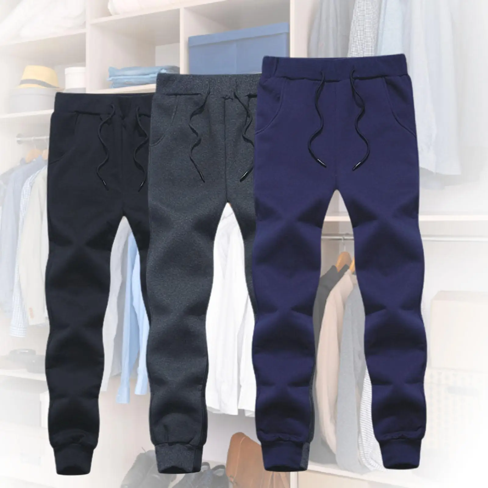 Men Autumn Winter Outdoor Baggy Pants Drawstring Baggy Sweatpants Jogger Pants Cotton Plush Thicken Solid Color Casual Sweatpant
Men Autumn Winter Outdoor Baggy Pants Drawstring Baggy Sweatpants Jogger Pants Cotton Plush Thicken Solid Color Casual Sweatpant