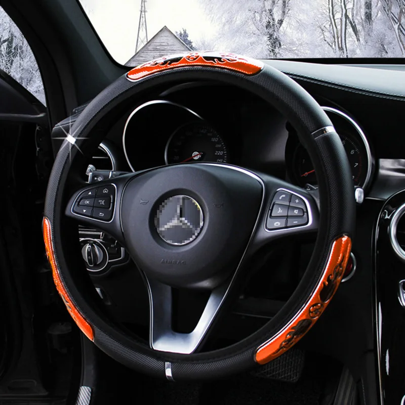 Car Steering Wheel Covers 100% Brand New Reflective Faux Leather Elastic China Dragon Design Auto Steering Wheel Protector
Car Steering Wheel Covers 100% Brand New Reflective Faux Leather Elastic China Dragon Design Auto Steering Wheel Protector
