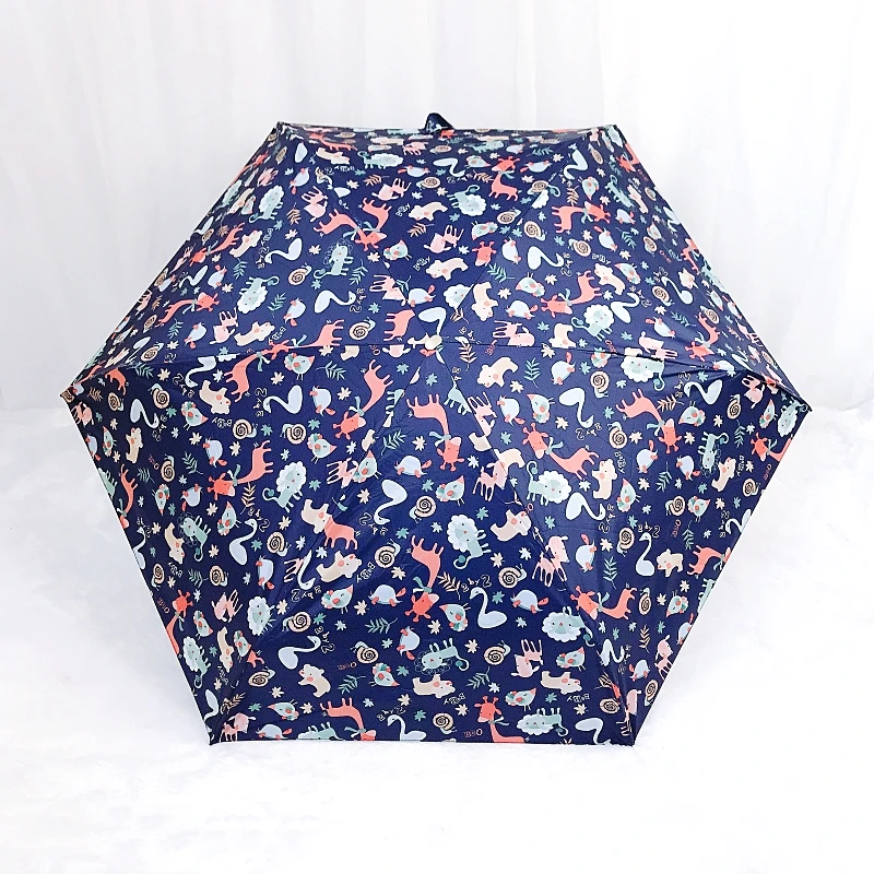 Mini 5 Fold Pocket Ultra Light Vinyl Sunblock Umbrella Cartoon Pattern Portable Sunshade Sunny And Rainy Umbrella
Mini 5 Fold Pocket Ultra Light Vinyl Sunblock Umbrella Cartoon Pattern Portable Sunshade Sunny And Rainy Umbrella