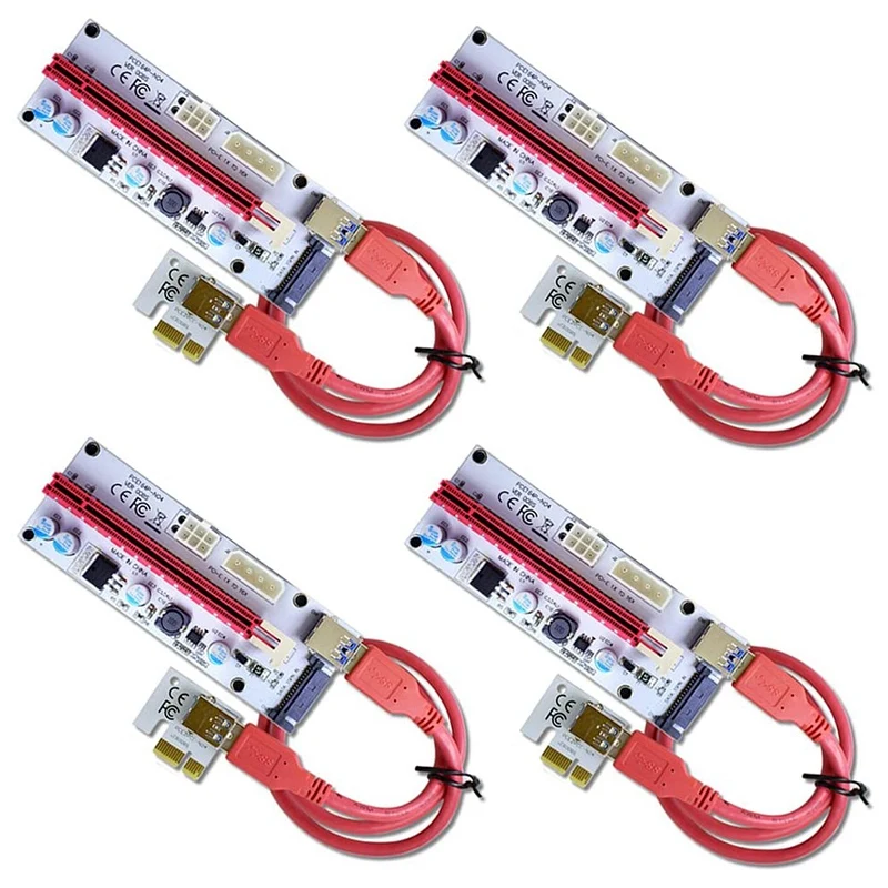 4-Pack VER 008S Multi-Power 16X To 1X Powered Riser Adapter Card 60Cm USB 3.0 Extension Cable - GPU Riser
4-Pack VER 008S Multi-Power 16X To 1X Powered Riser Adapter Card 60Cm USB 3.0 Extension Cable - GPU Riser