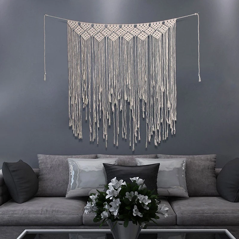 Tassel Tapestry Handmade Large Woven Wall Tapestry Large Boho Wedding Backdrop Beautiful Banner 100x115cm Wall Hanging Decor
Tassel Tapestry Handmade Large Woven Wall Tapestry Large Boho Wedding Backdrop Beautiful Banner 100x115cm Wall Hanging Decor
