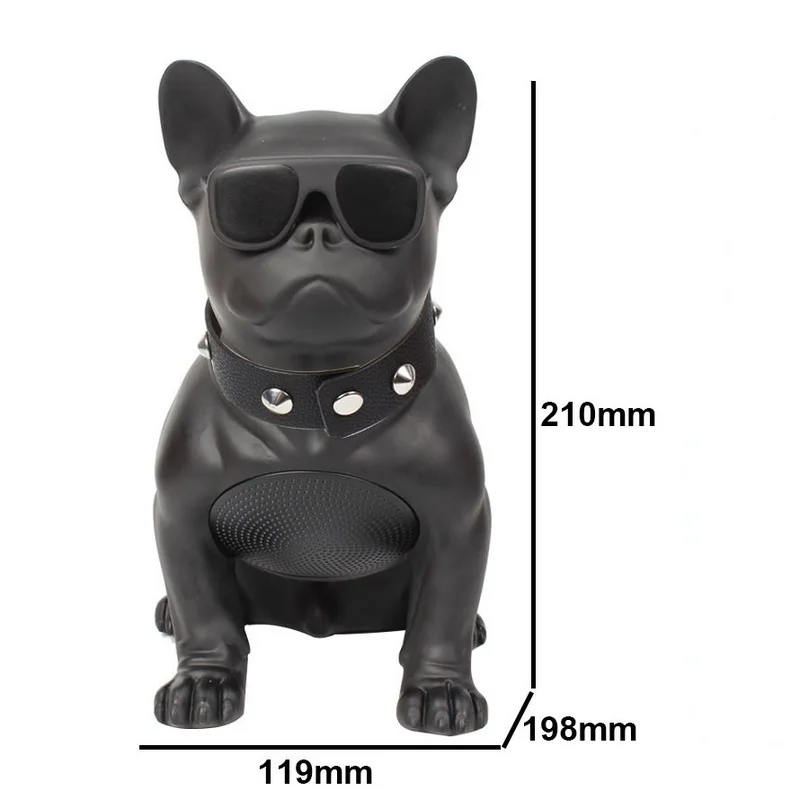 

M10 Wireless Bluetooth Speaker Bulldog Portable Stereo Super Bass USB AUX Outdoor Full Dog Subwoofer