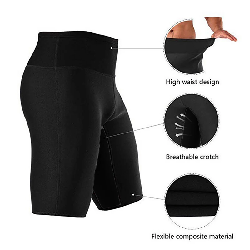 2019 New Mens Weight Loss Sauna Sweat Thermo Shorts Body Shaper Athletic Yoga Gym Male Summer Sports | Мужская одежда