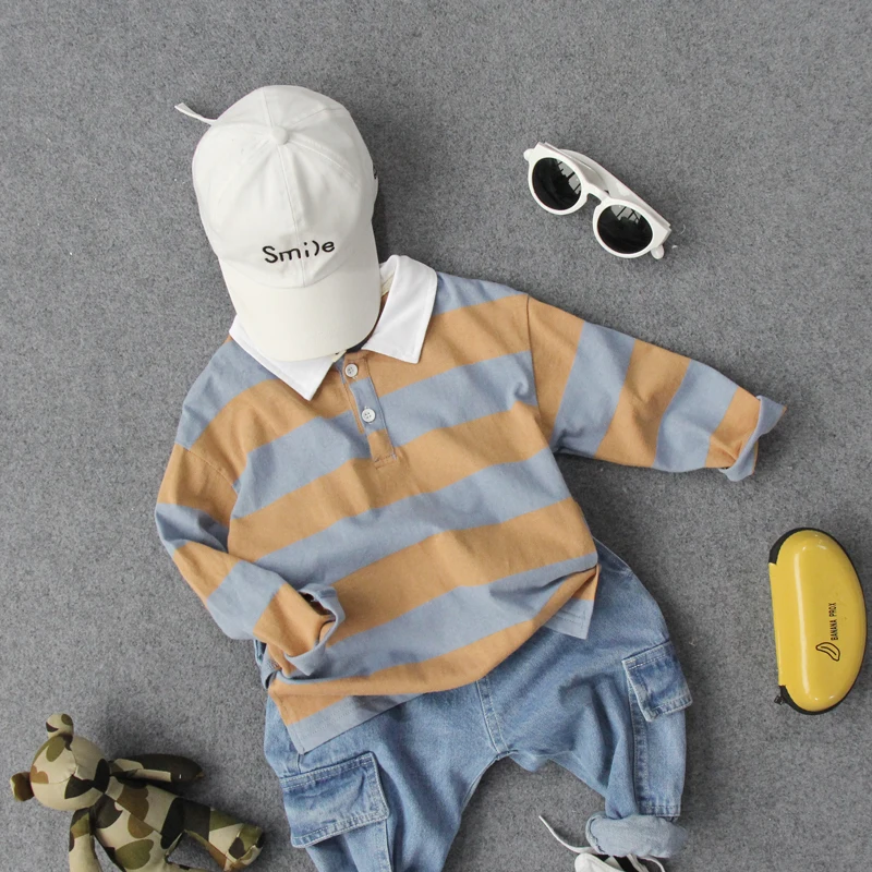 100-140cm new 2020 spring boys fashion style casual loose striped t shirt 1pc kids spring autumn clothing
100-140cm new 2020 spring boys fashion style casual loose striped t shirt 1pc kids spring autumn clothing