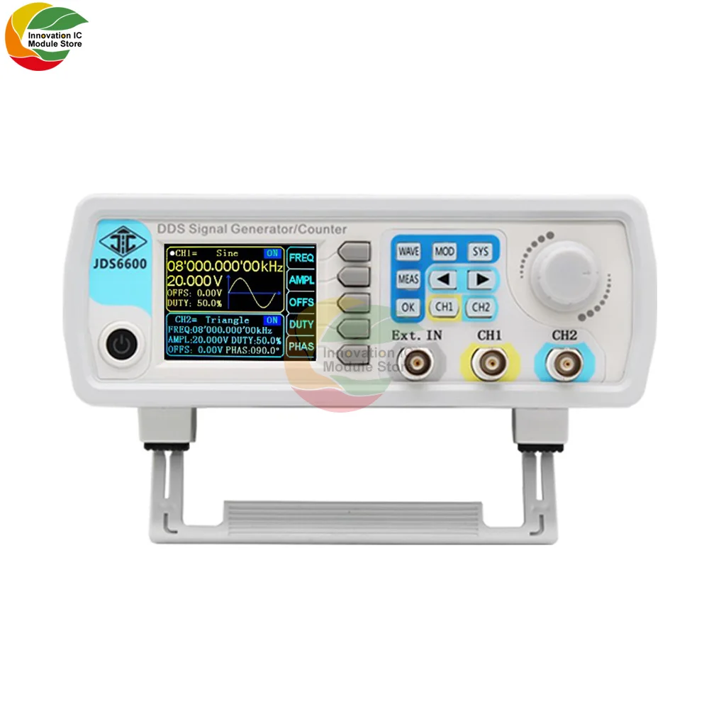 JDS6600-40MHz двухканальный цифровой сигнал DDS, генератор произвольной формы сигналов, генератор частотных сигналов для подметания, ЕС/США/Велико...
JDS6600-40MHz двухканальный цифровой сигнал DDS, генератор произвольной формы сигналов, генератор частотных сигналов для подметания, ЕС/США/Велико...
