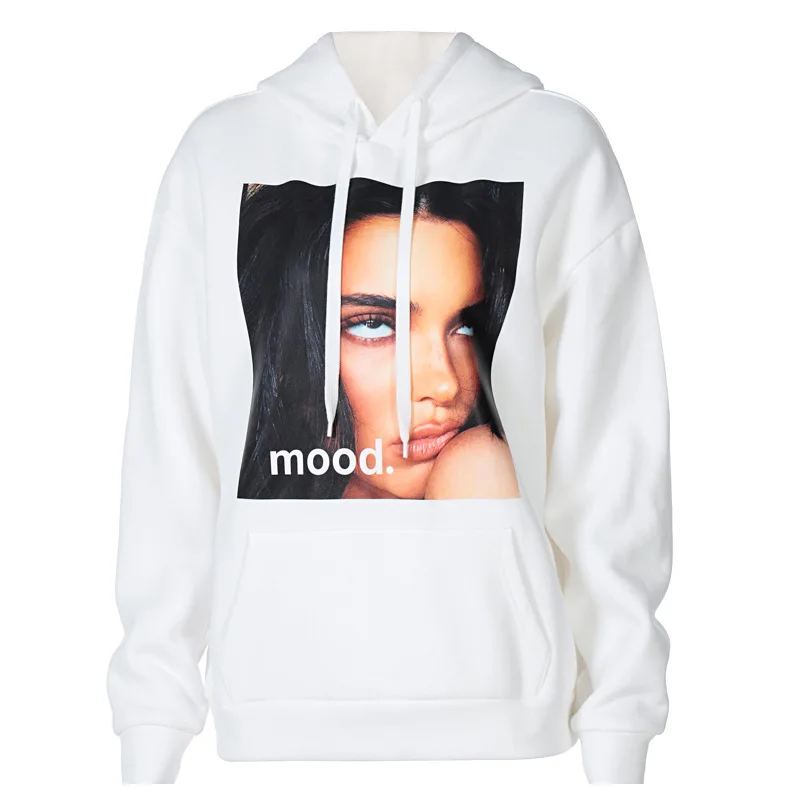 European and American fashion 2021 spring and autumn fashion head Print Long Sleeve loose hooded 
European and American fashion 2021 spring and autumn fashion head Print Long Sleeve loose hooded